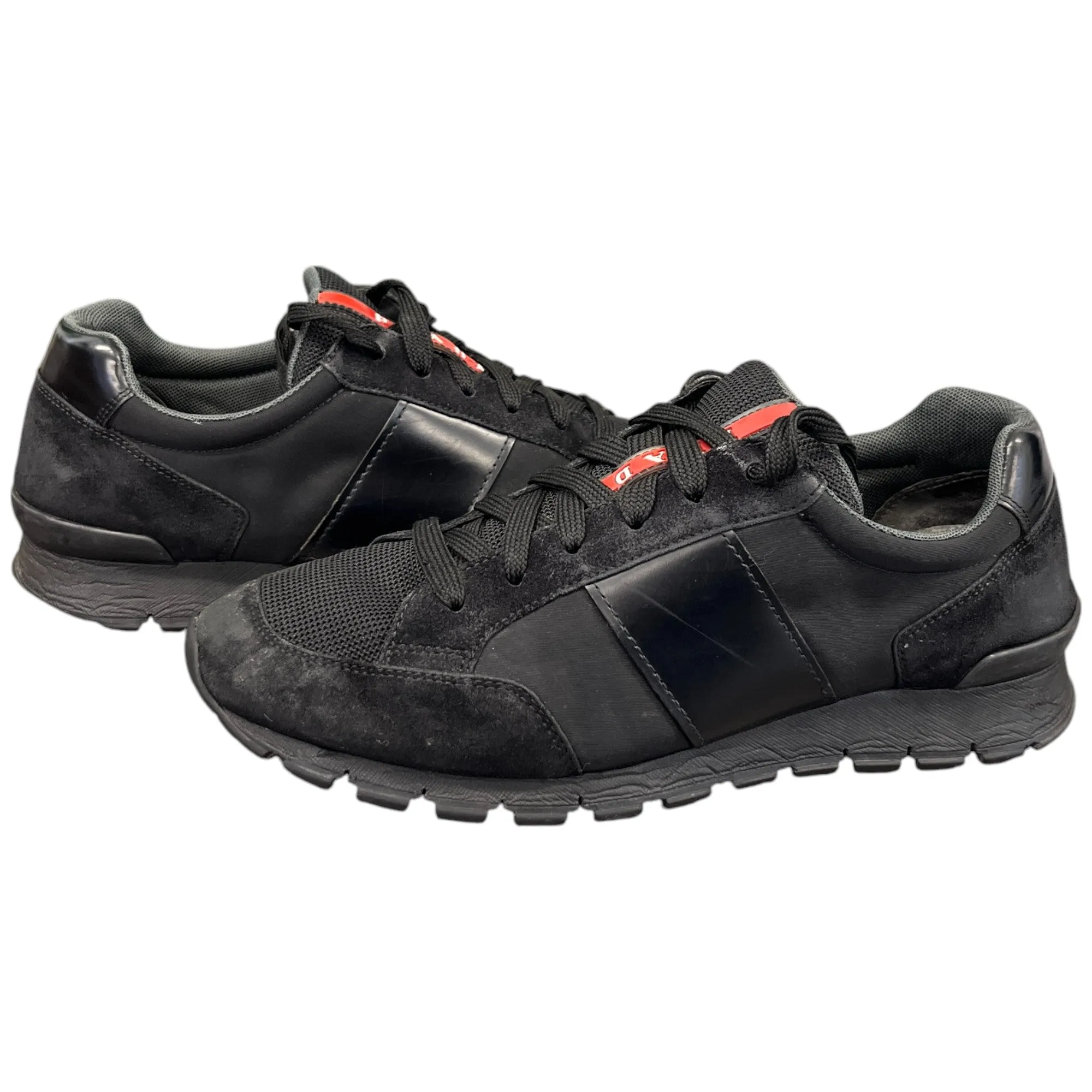 Men's Linear Rosa Logo Low Trainers Black Size EU 42 / UK 8