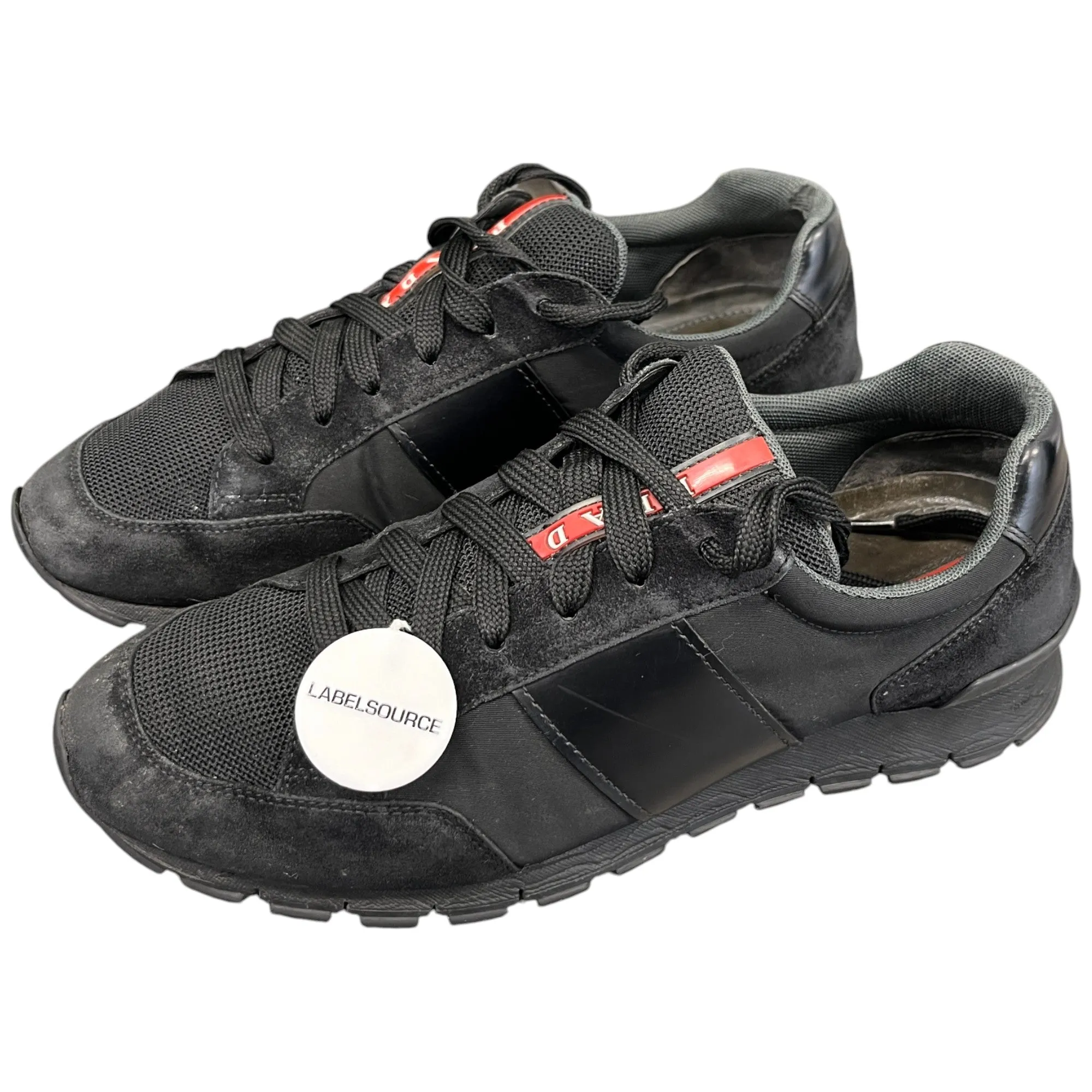 Men's Linear Rosa Logo Low Trainers Black Size EU 42 / UK 8