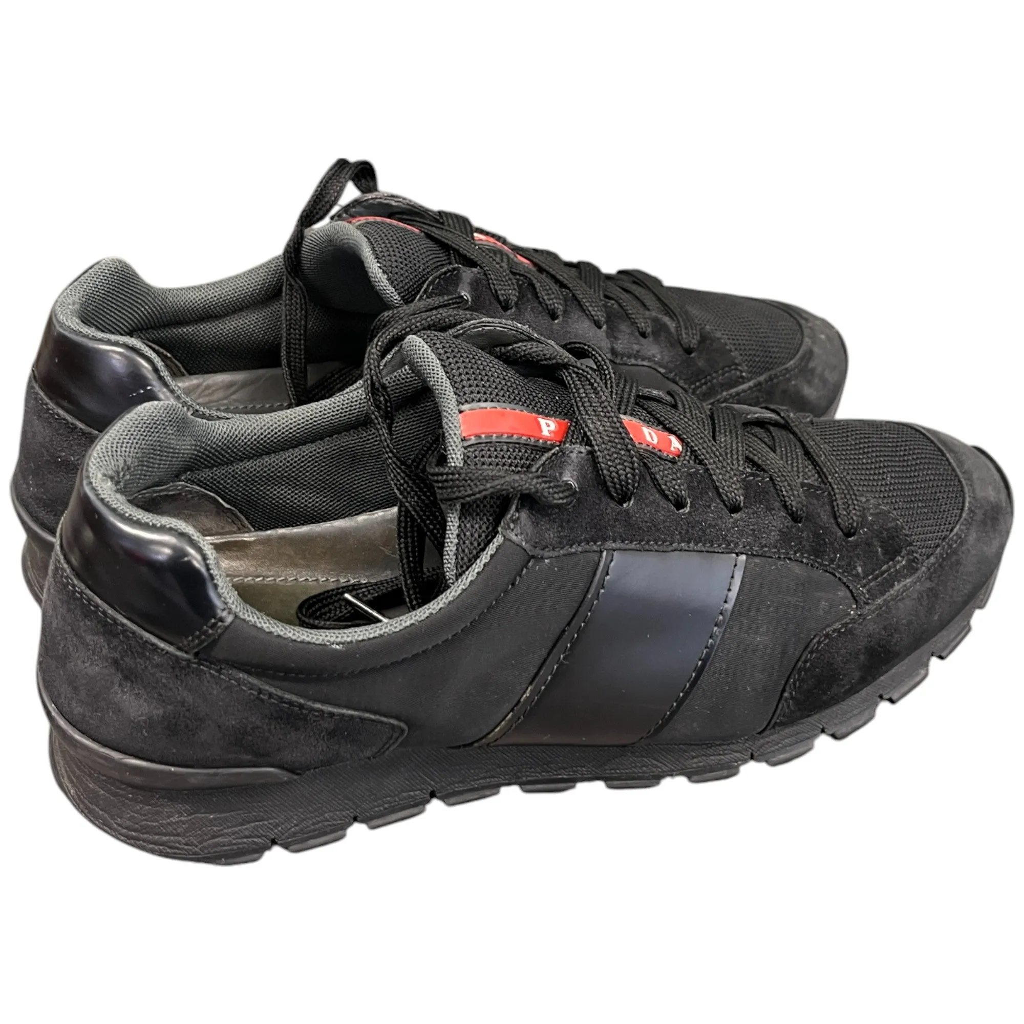 Men's Linear Rosa Logo Low Trainers Black Size EU 42 / UK 8