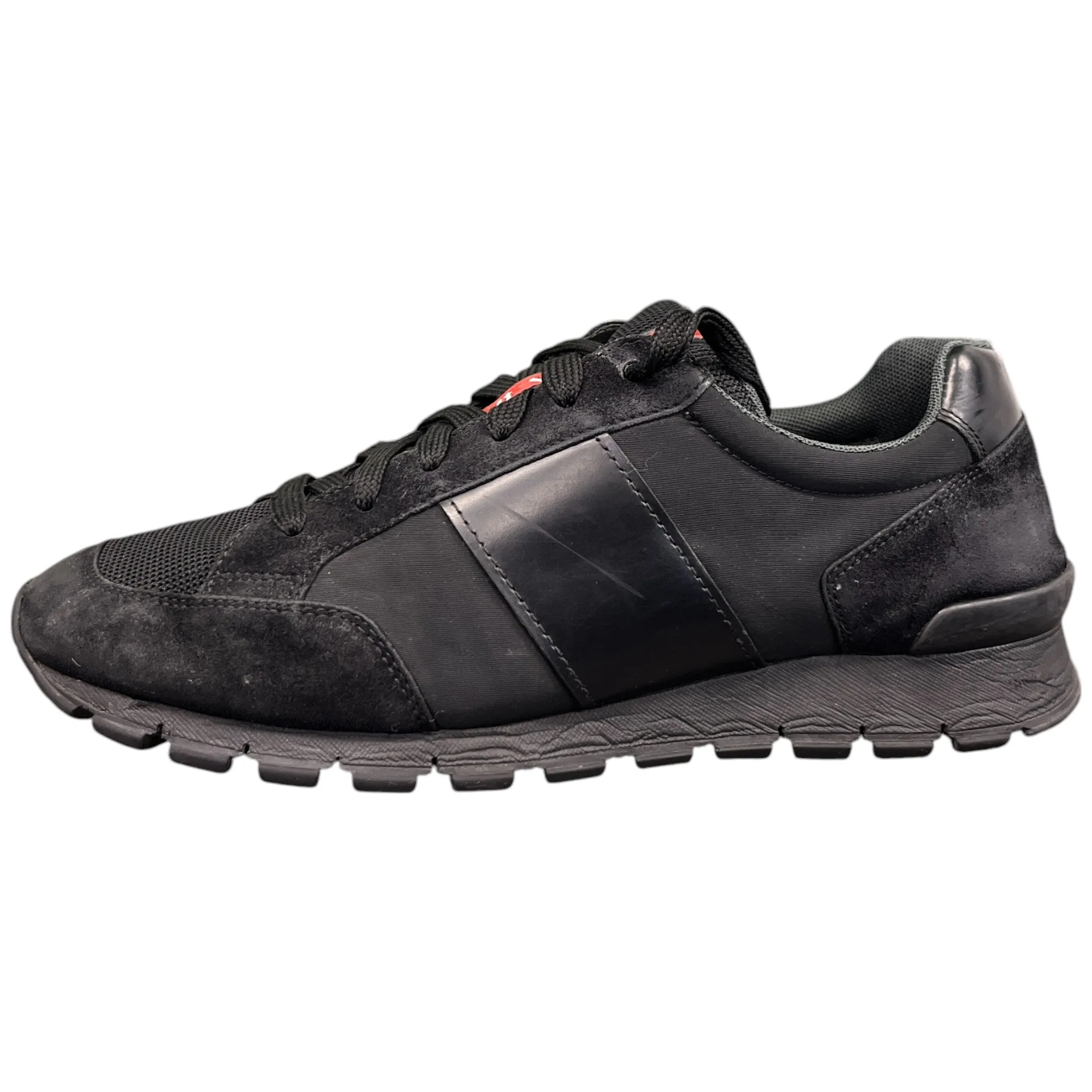 Men's Linear Rosa Logo Low Trainers Black Size EU 42 / UK 8