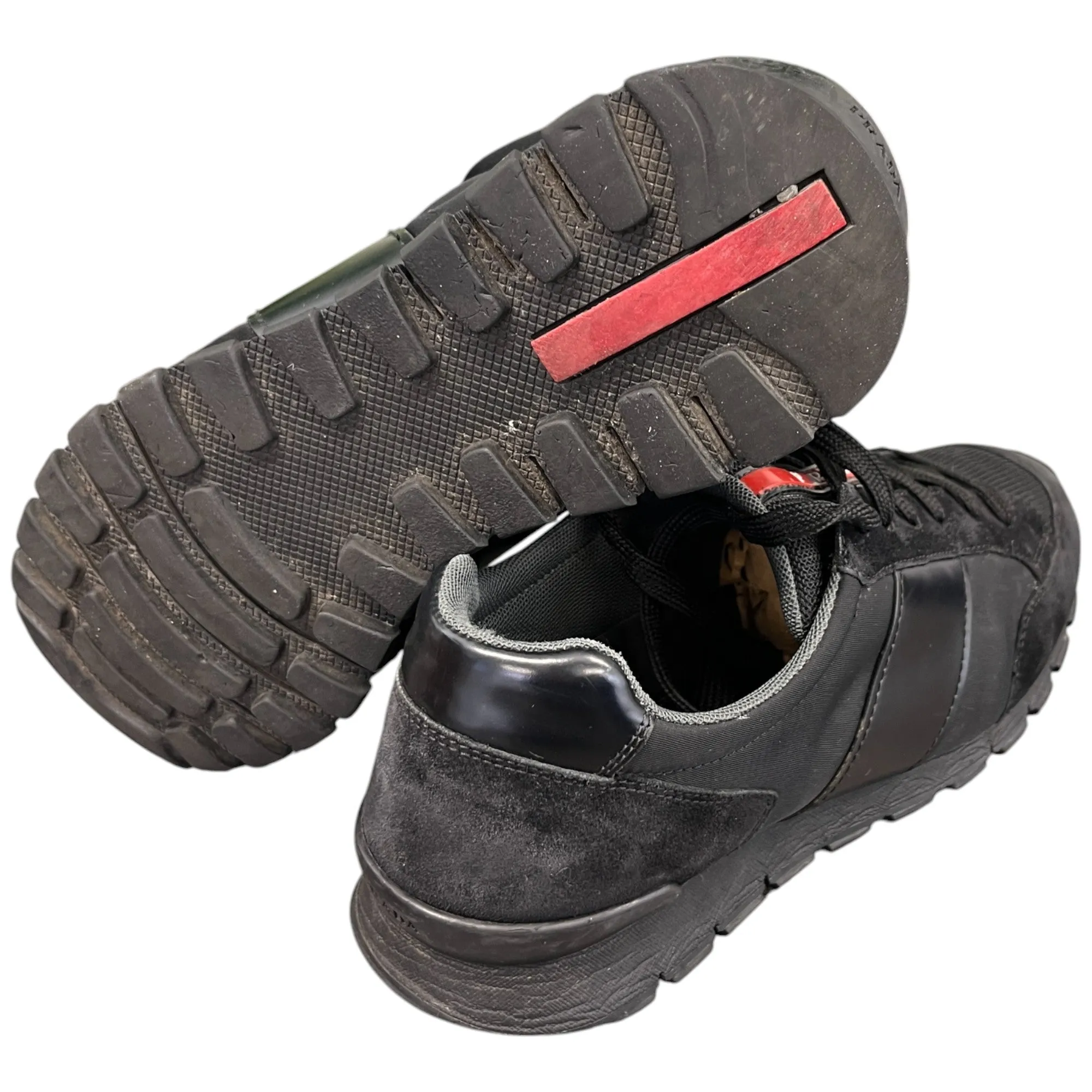 Men's Linear Rosa Logo Low Trainers Black Size EU 42 / UK 8