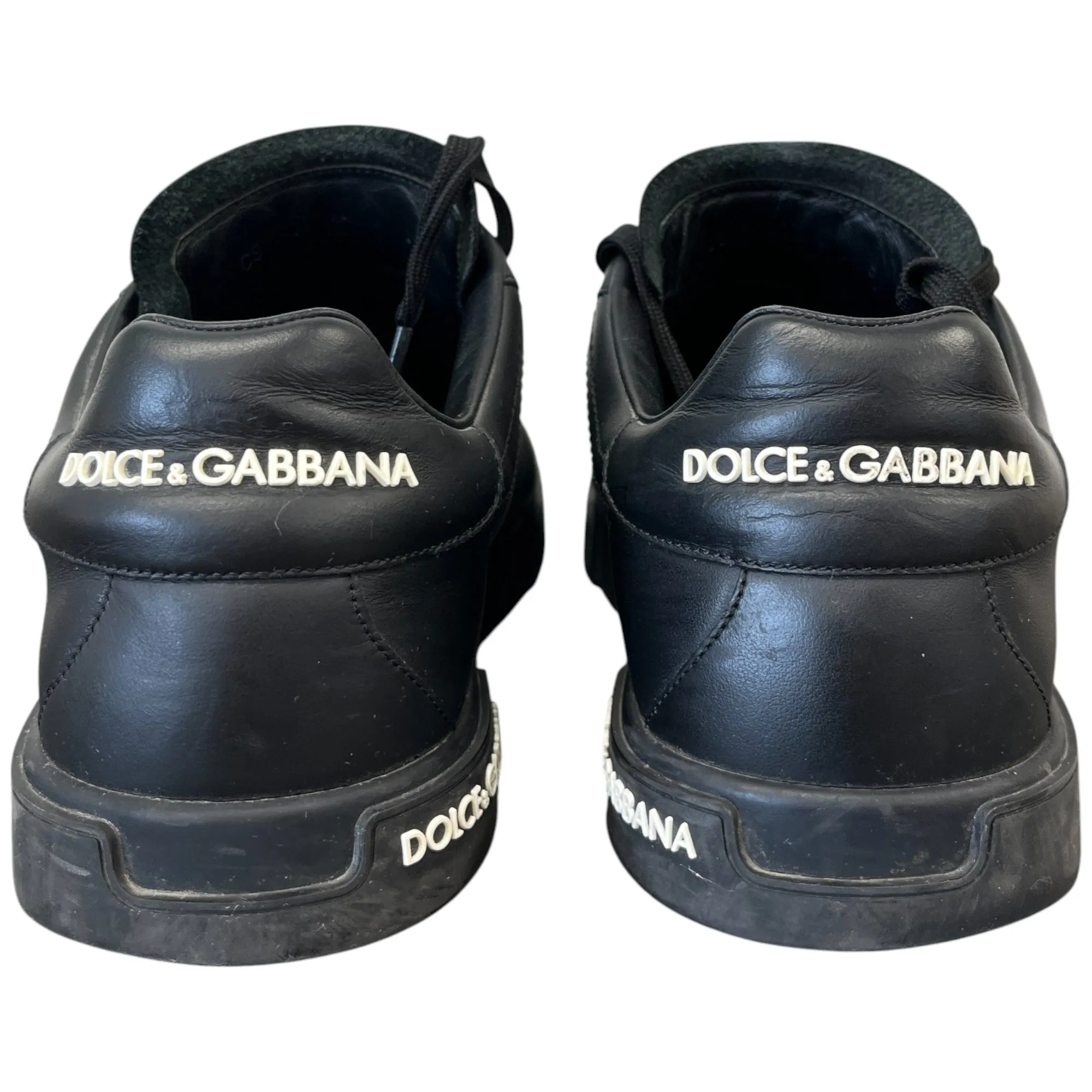 Men's Logo Low Trainers Black Size EU 42 / UK 8