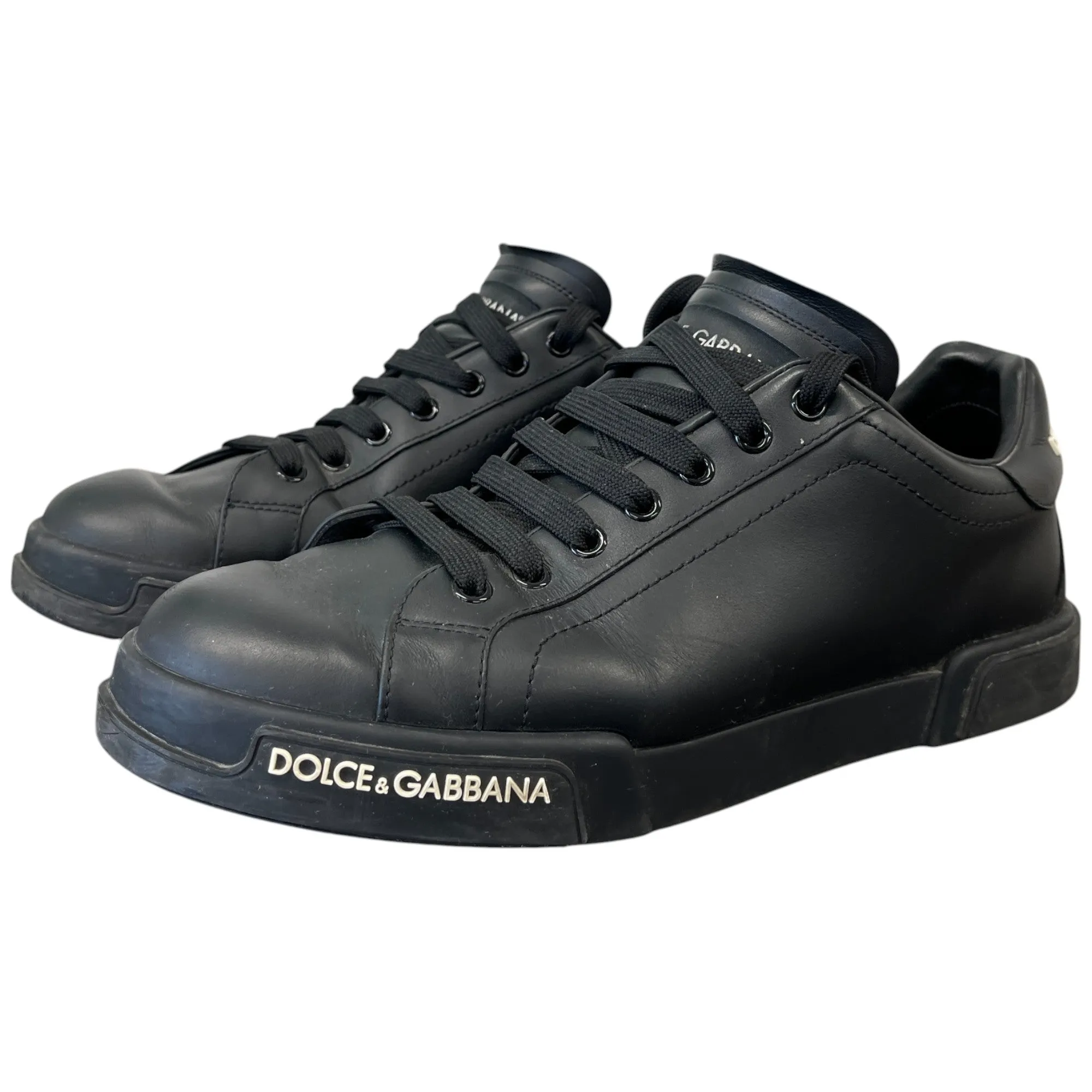 Men's Logo Low Trainers Black Size EU 42 / UK 8
