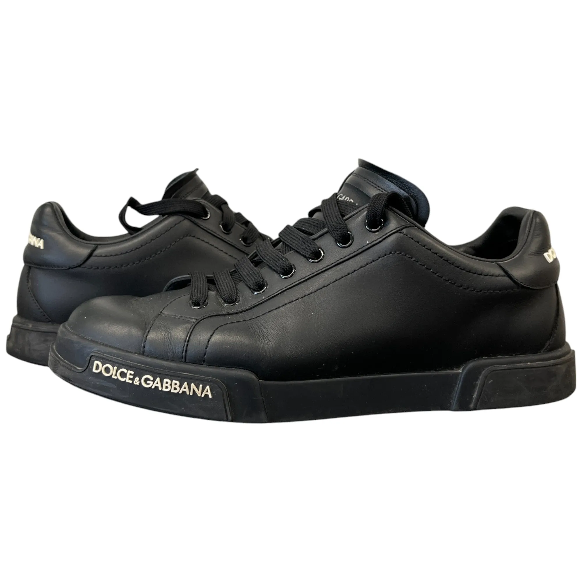 Men's Logo Low Trainers Black Size EU 42 / UK 8