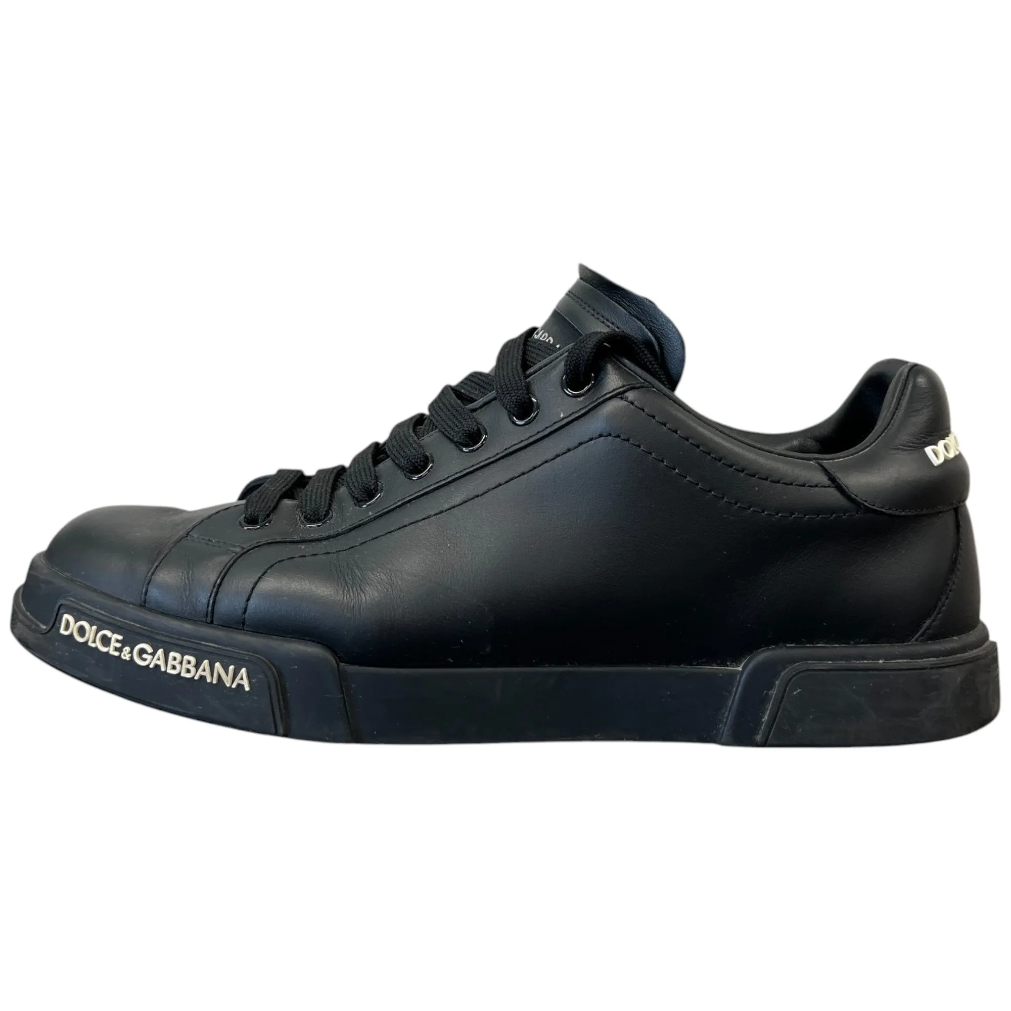 Men's Logo Low Trainers Black Size EU 42 / UK 8