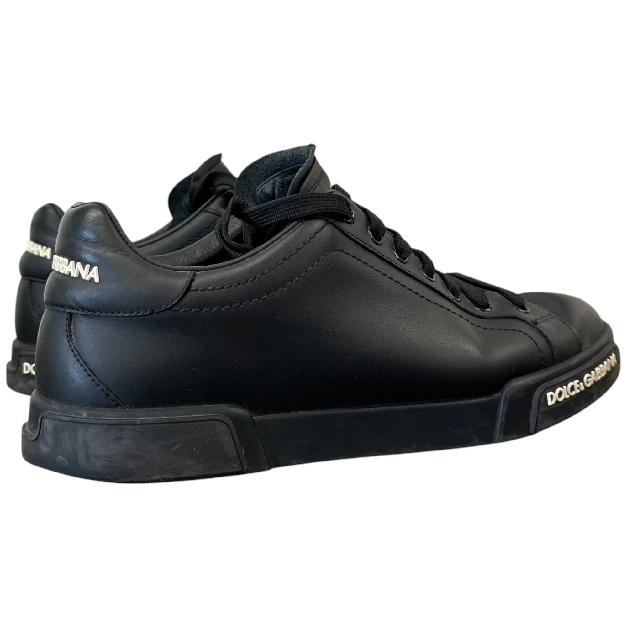 Men's Logo Low Trainers Black Size EU 42 / UK 8