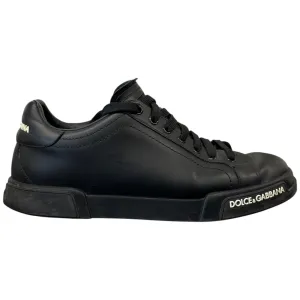 Men's Logo Low Trainers Black Size EU 42 / UK 8