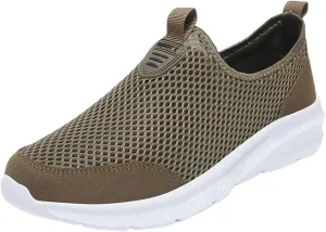 Mens Slip On Walking Shoes Non Slip Running Shoes Breathable Workout Shoes Lightweight Gym Sneakers