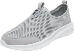 Mens Slip On Walking Shoes Non Slip Running Shoes Breathable Workout Shoes Lightweight Gym Sneakers