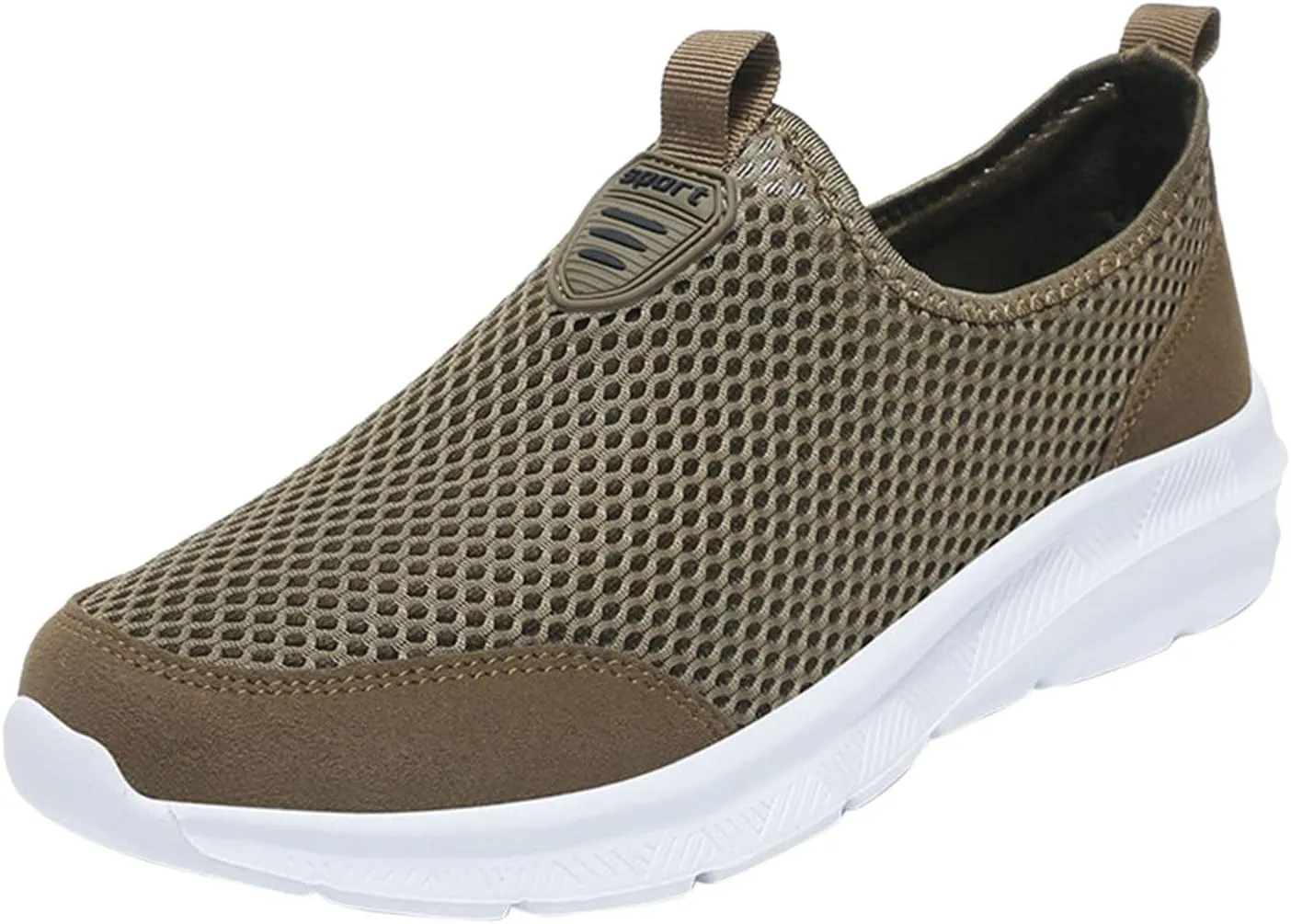 Mens Slip On Walking Shoes Non Slip Running Shoes Breathable Workout Shoes Lightweight Gym Sneakers