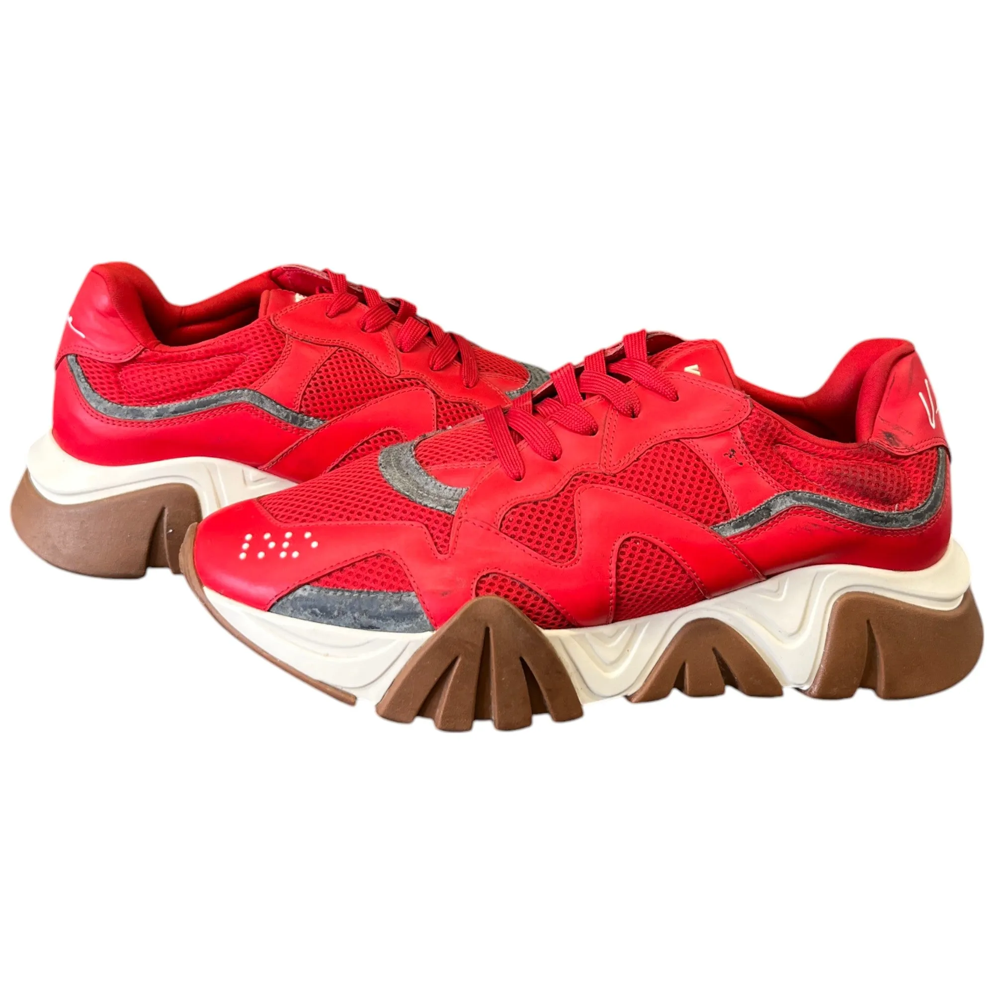 Men's Squalo Low Trainers Red Size EU 44 / UK 10