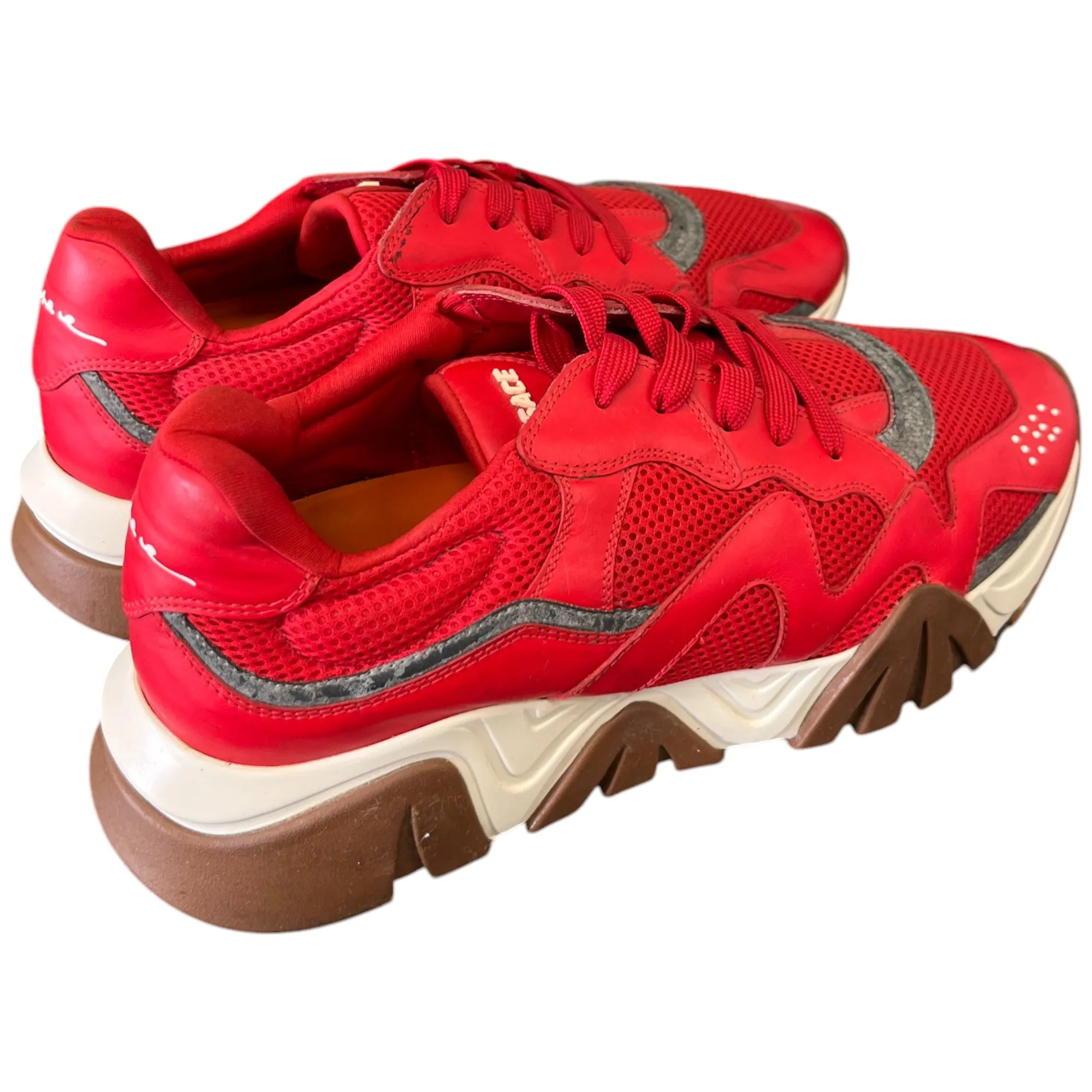 Men's Squalo Low Trainers Red Size EU 44 / UK 10