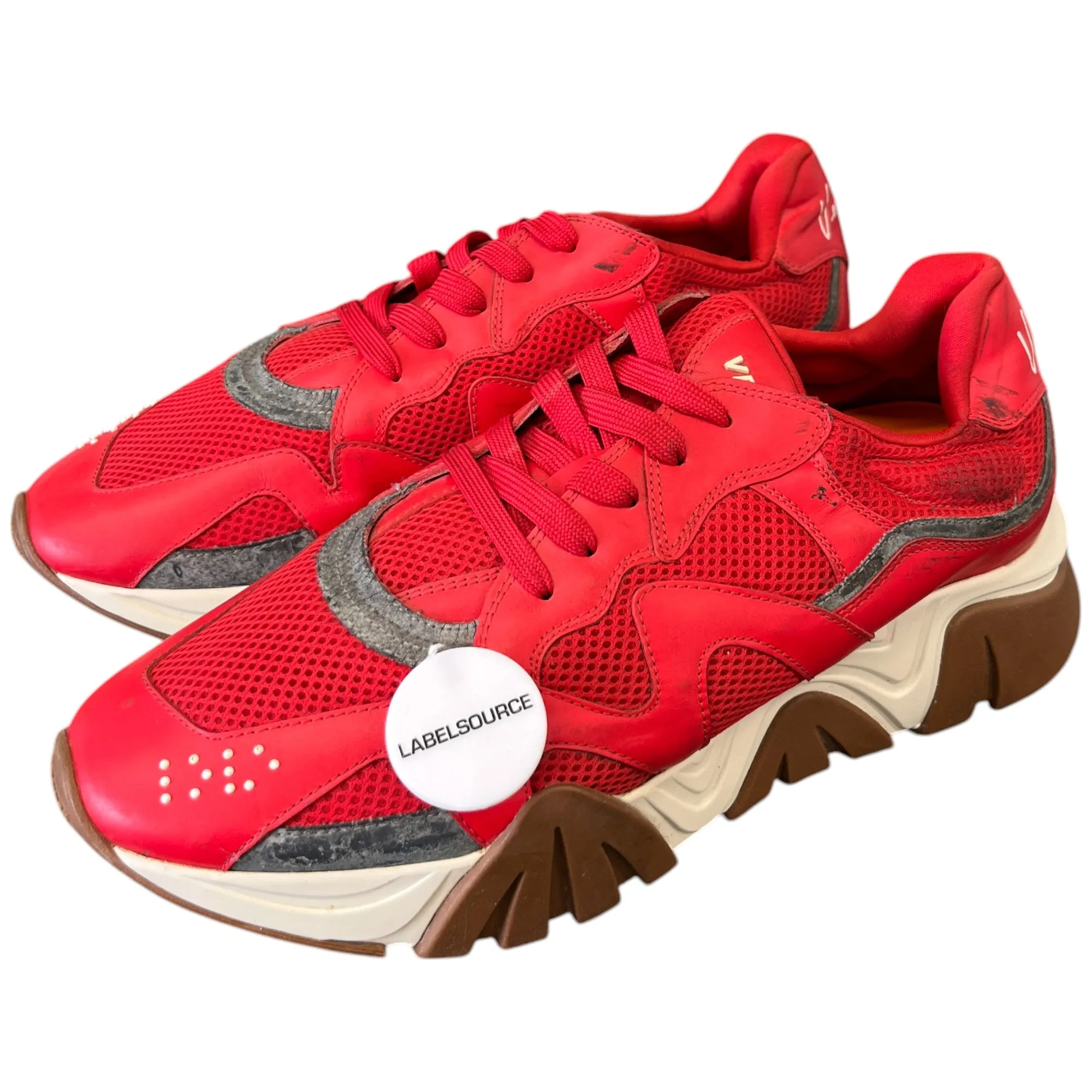 Men's Squalo Low Trainers Red Size EU 44 / UK 10