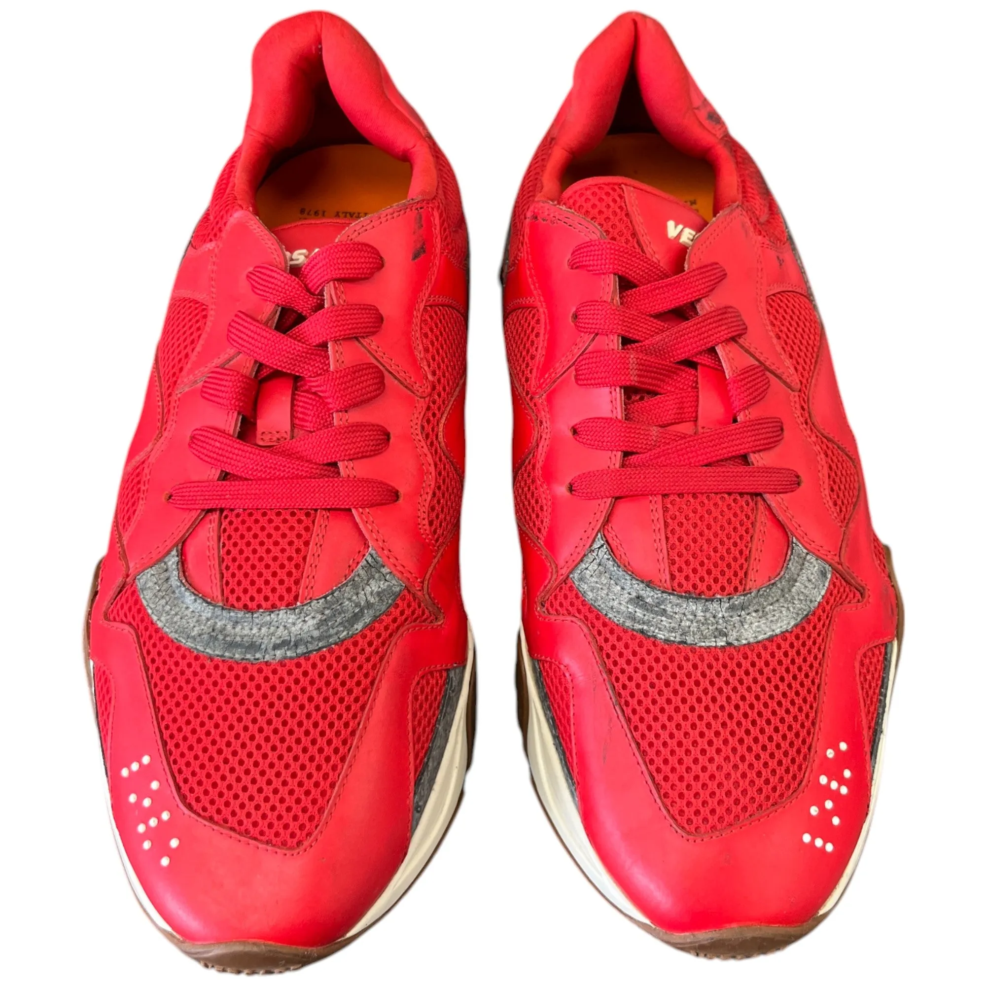 Men's Squalo Low Trainers Red Size EU 44 / UK 10