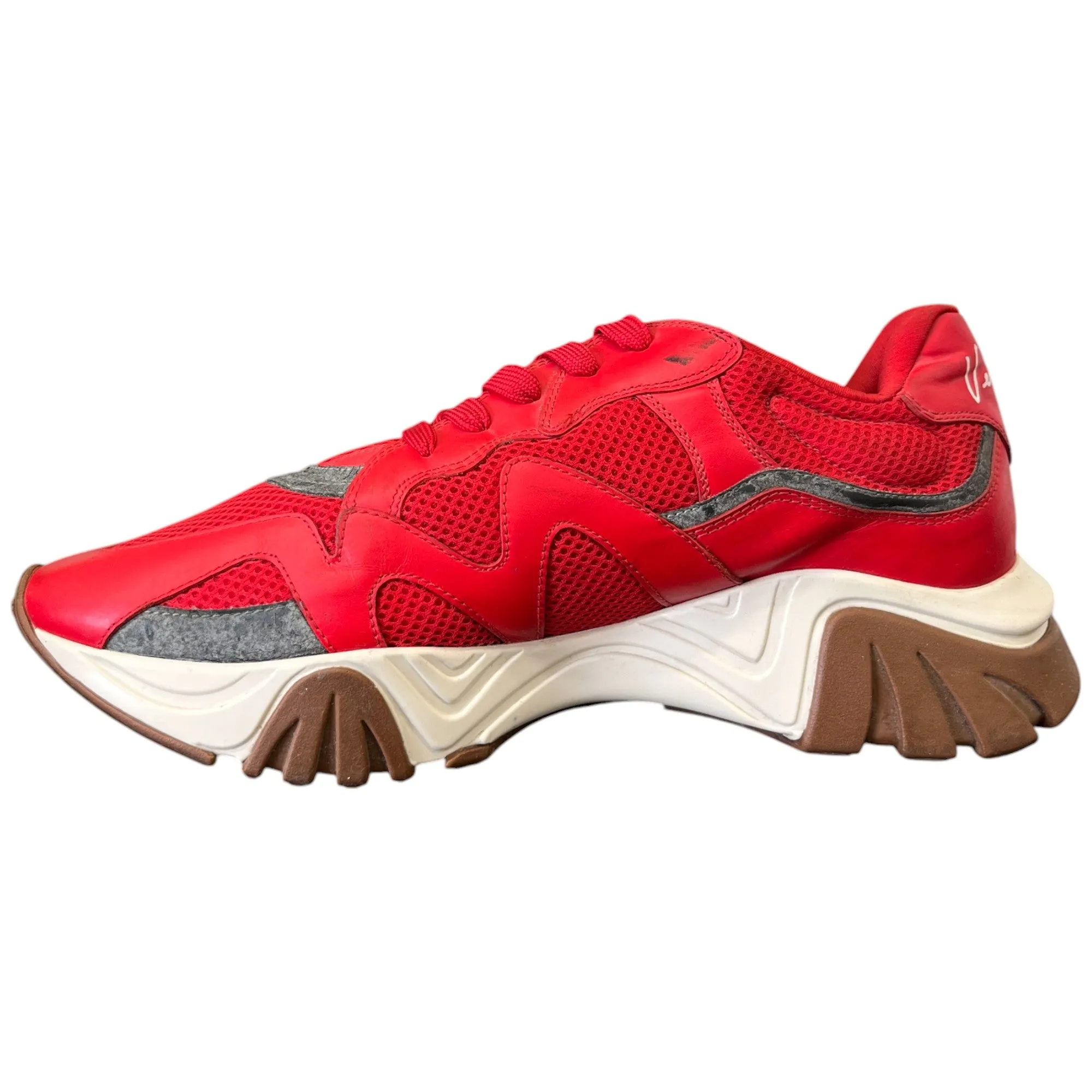 Men's Squalo Low Trainers Red Size EU 44 / UK 10