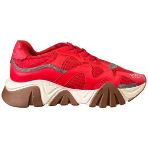 Men's Squalo Low Trainers Red Size EU 44 / UK 10