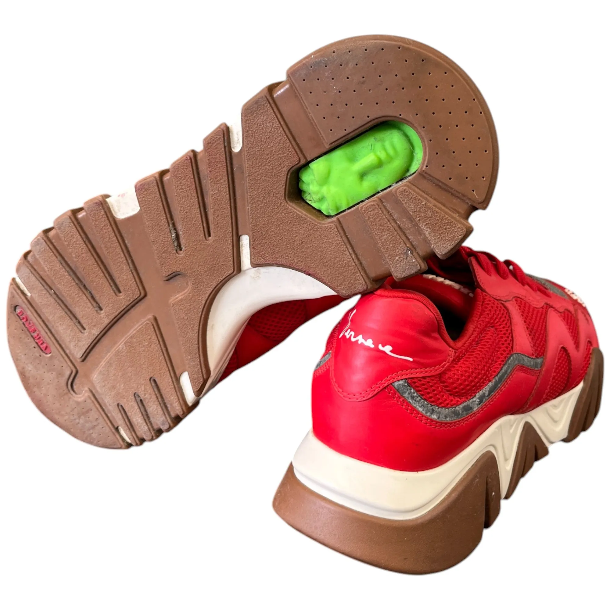 Men's Squalo Low Trainers Red Size EU 44 / UK 10