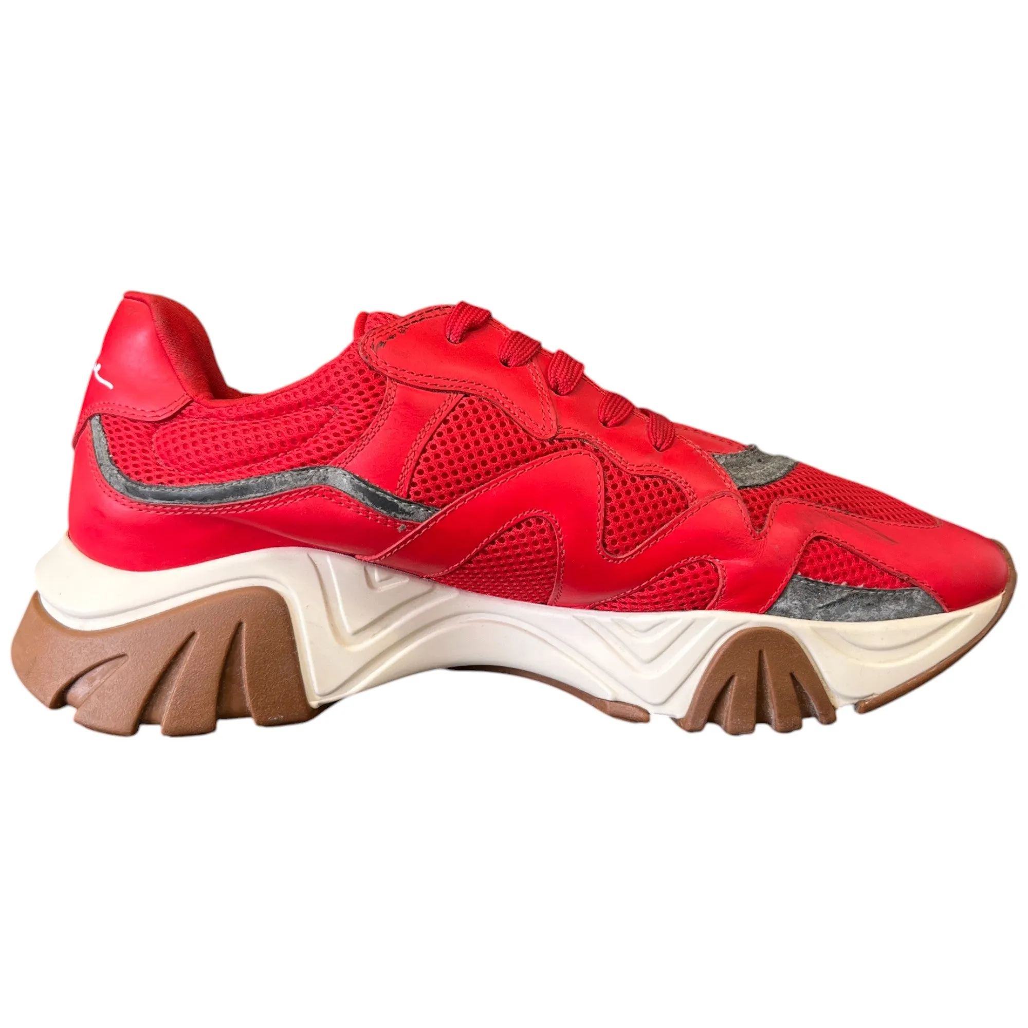 Men's Squalo Low Trainers Red Size EU 44 / UK 10