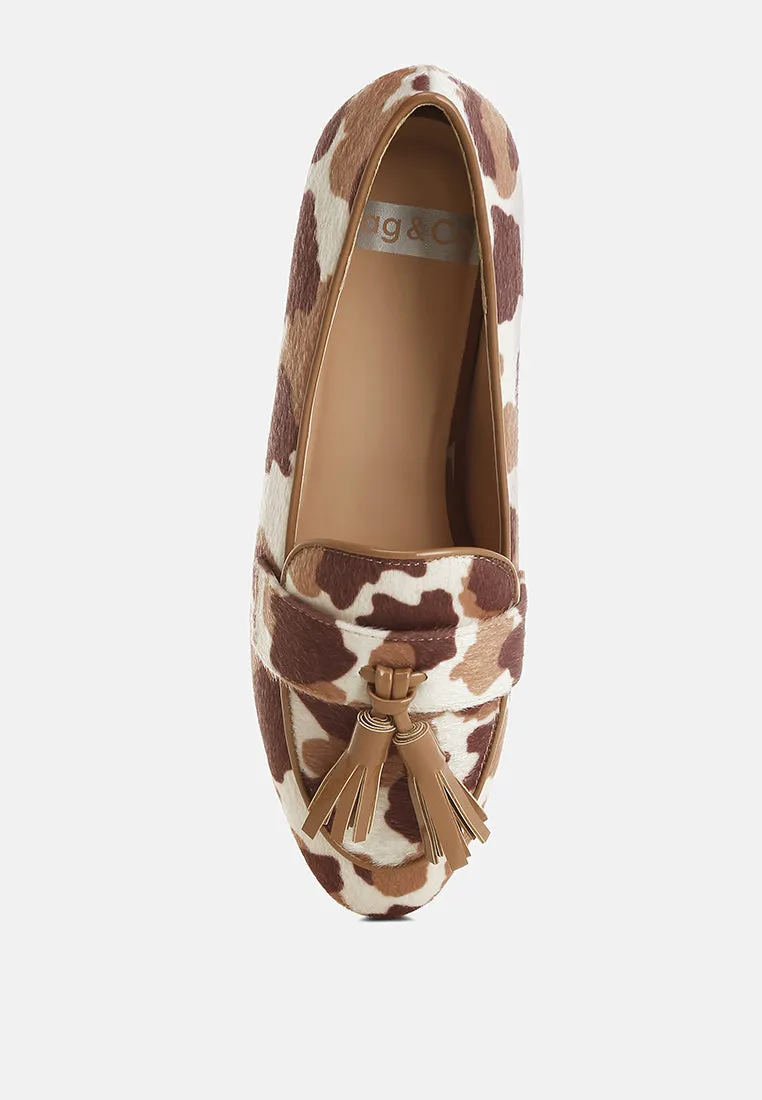 Moraug Faux Suede Tassels Loafers