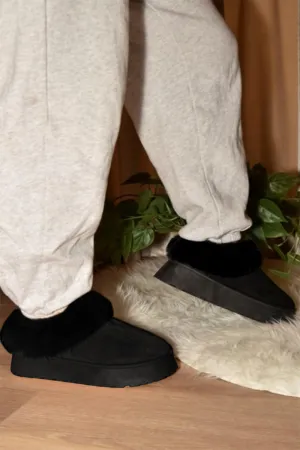 Platform Fur Slippers