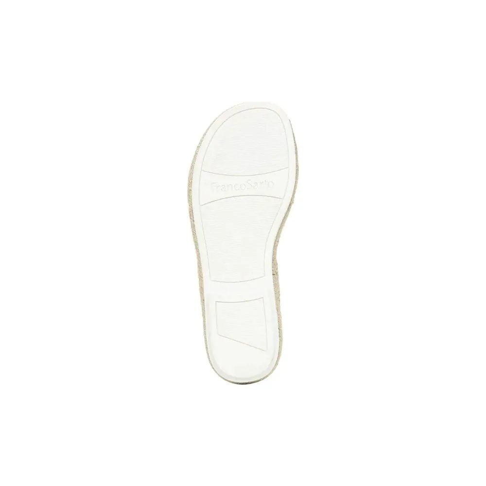 Posie 2 Black Leather Snake Franco Sarto Espadrille Flat Sandals