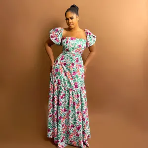 Positano Maxi Dress (Garden Bliss)