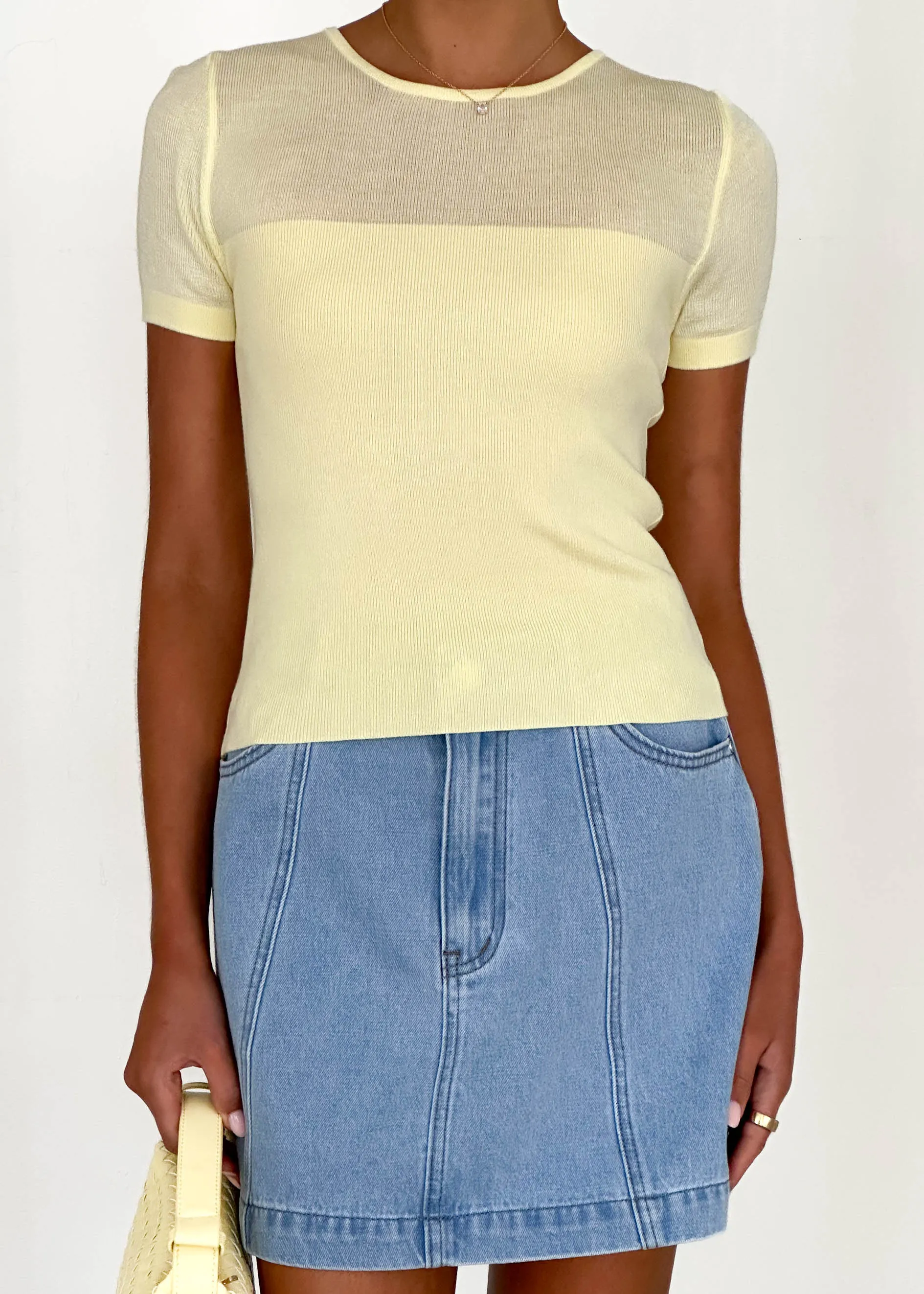 Ramona Knit Top - Lemon