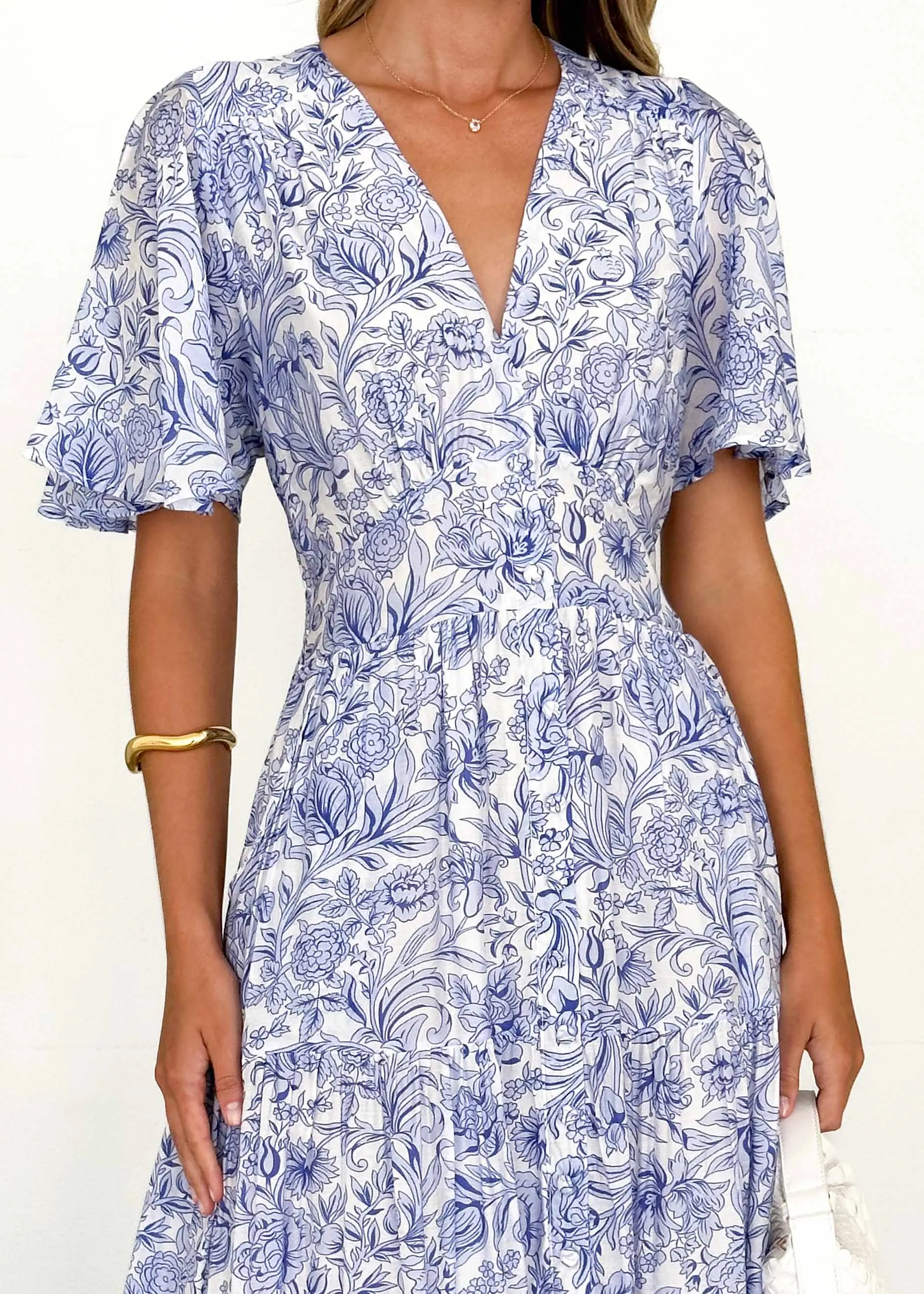 Samariah Maxi Dress - Blue Floral