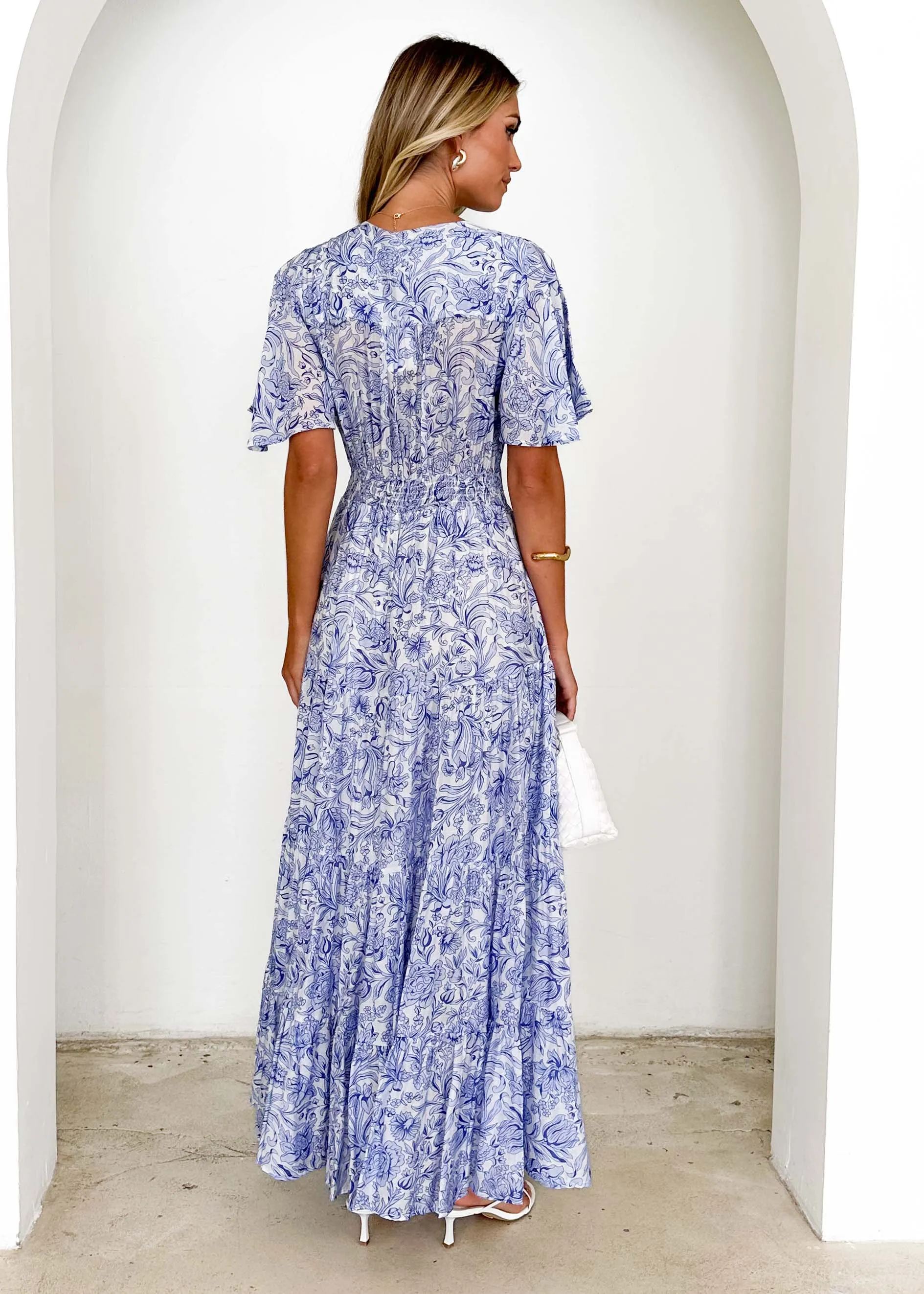 Samariah Maxi Dress - Blue Floral