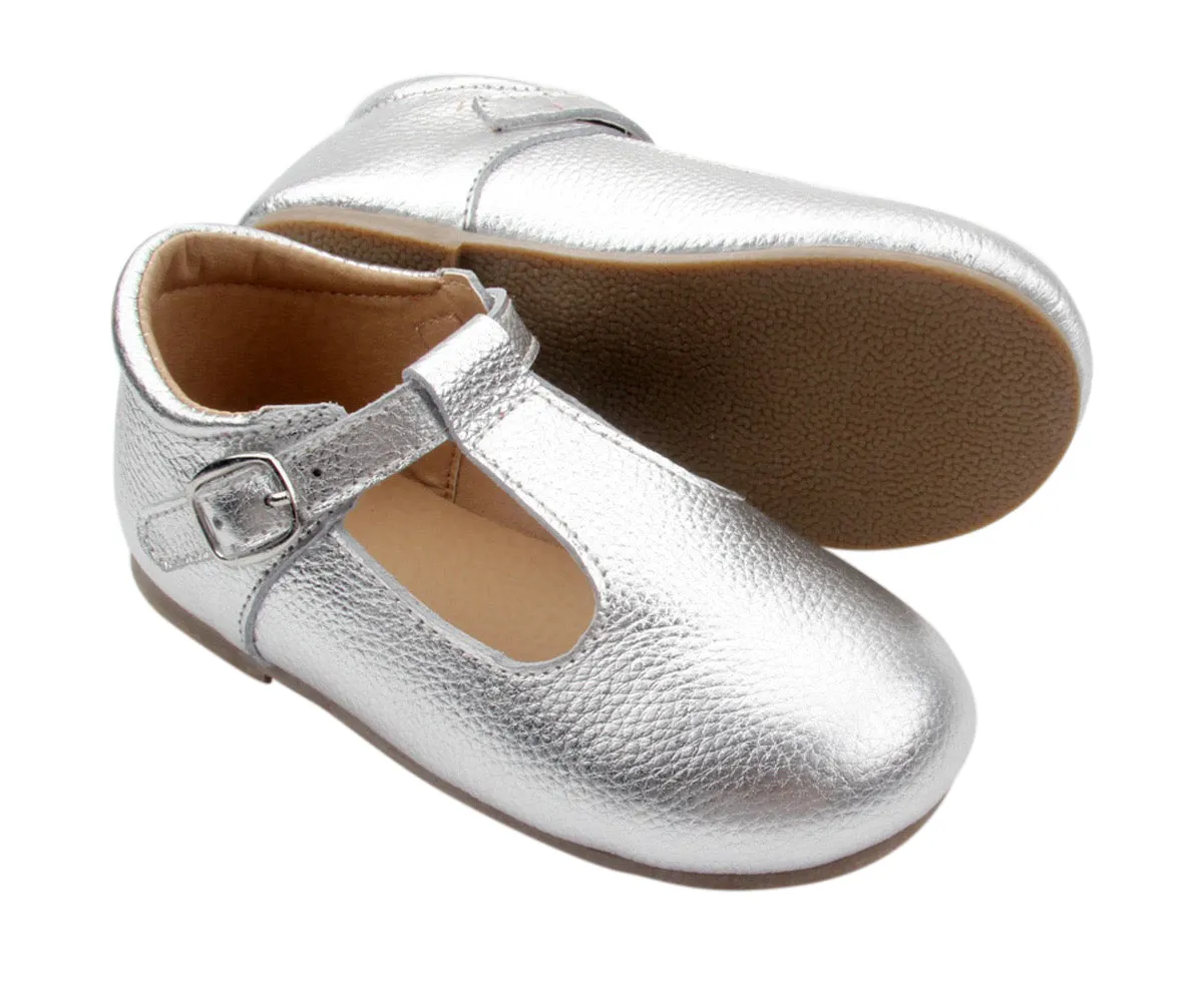 Scouty Silver T-Bar Moccasins