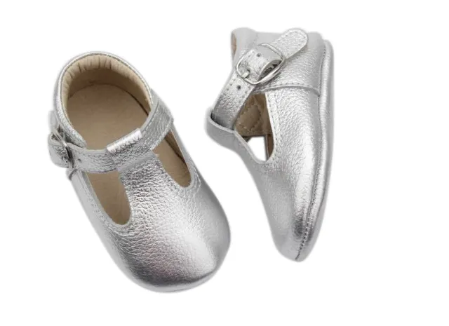 Scouty Silver T-Bar Moccasins