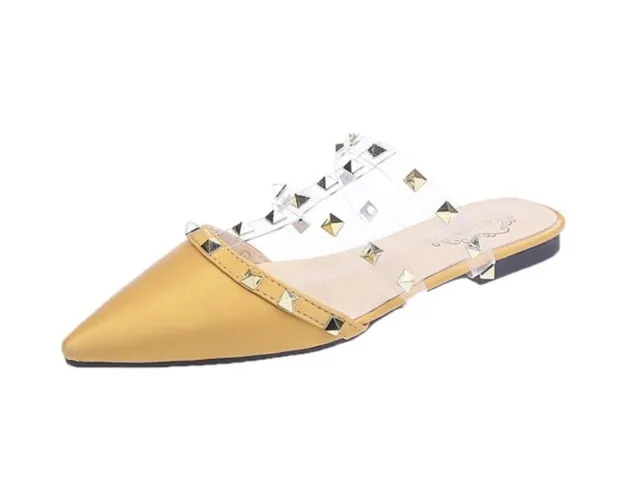 Simple Chic Studded Mules Shoes