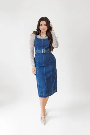 STEVIE MIDI DENIM DRESS