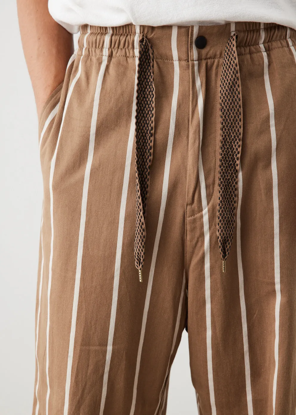 Stripe Easy Pant Brown