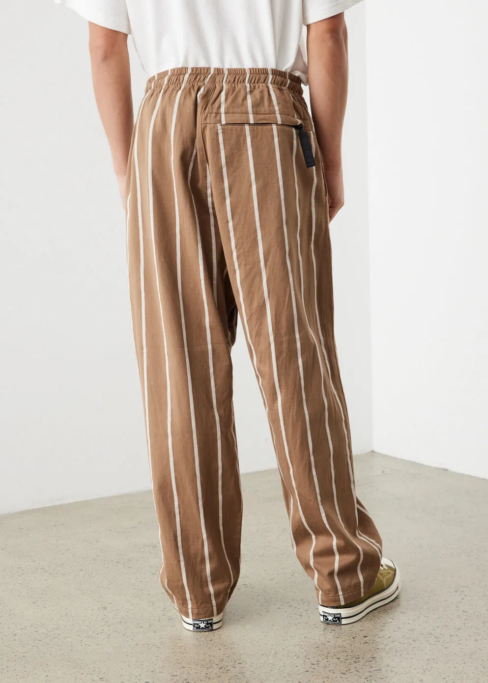 Stripe Easy Pant Brown