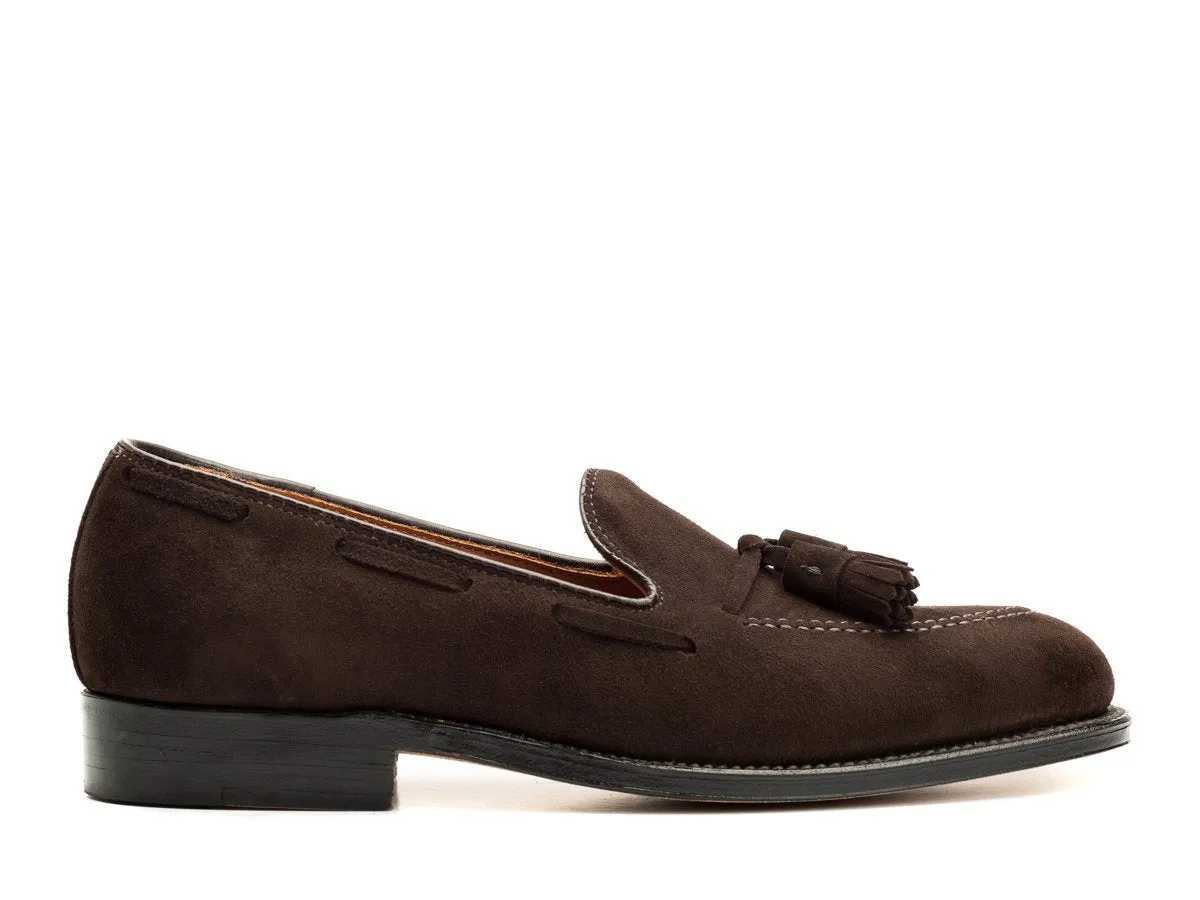 Tassel Moccasin Mocha Kid Suede E-width