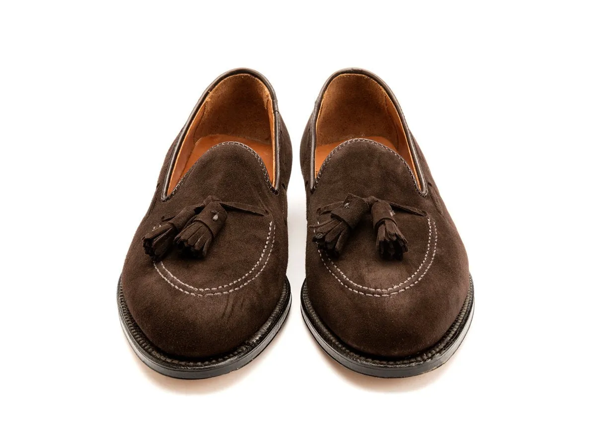 Tassel Moccasin Mocha Kid Suede E-width