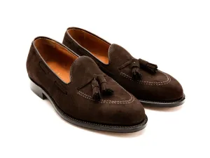 Tassel Moccasin Mocha Kid Suede E-width