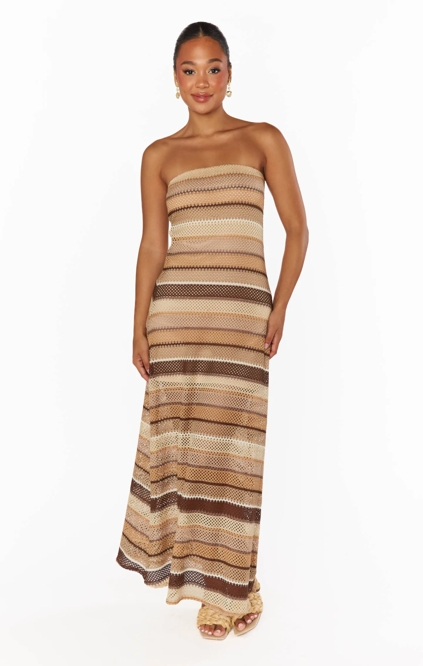 Taylor Tube Dress ~ Neutral Crochet