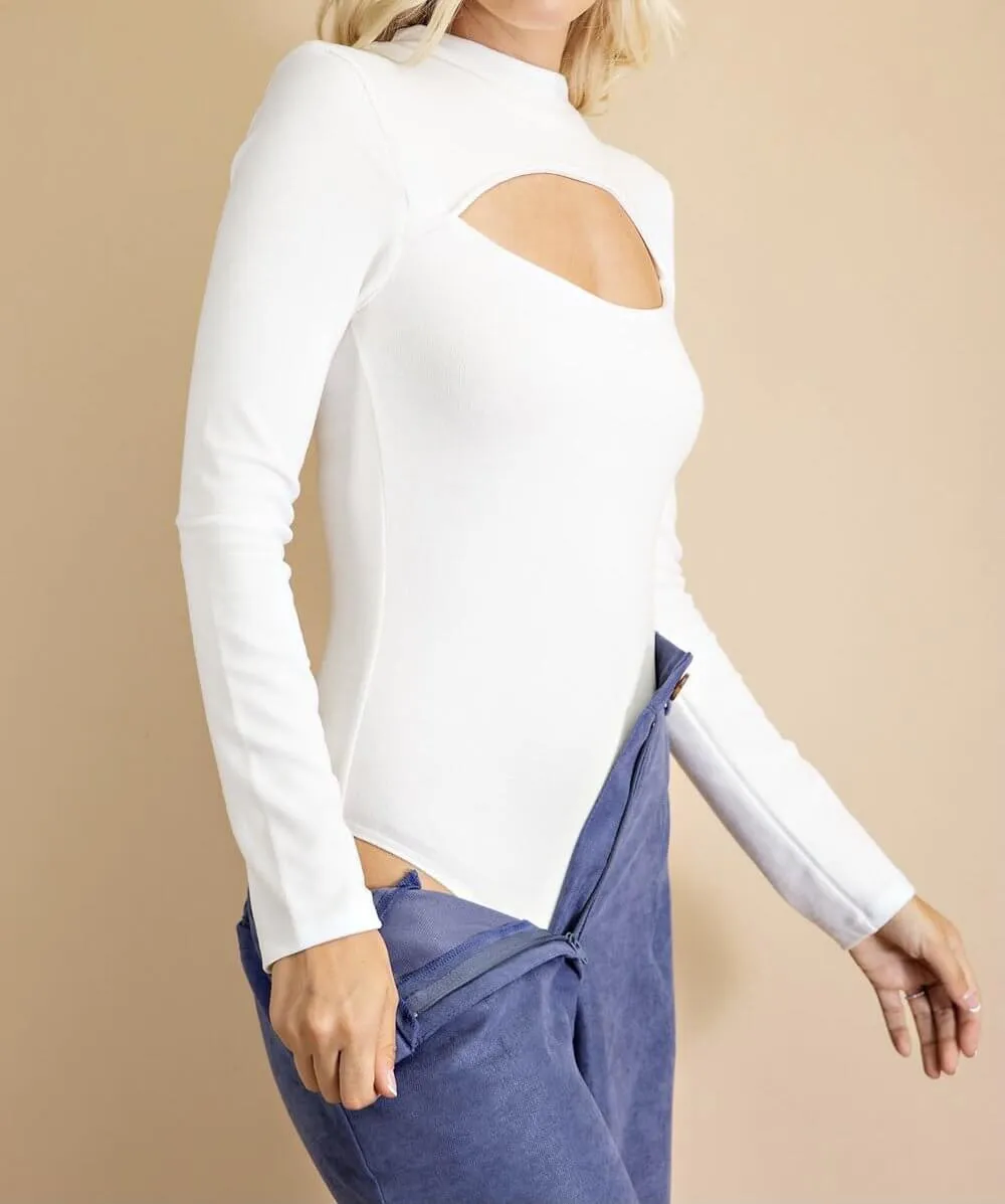 The Beatrice Bodysuit: Long Sleeve Cut Out Bodysuit