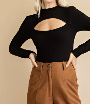 The Beatrice Bodysuit: Long Sleeve Cut Out Bodysuit