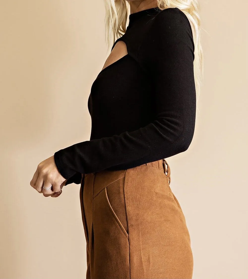 The Beatrice Bodysuit: Long Sleeve Cut Out Bodysuit