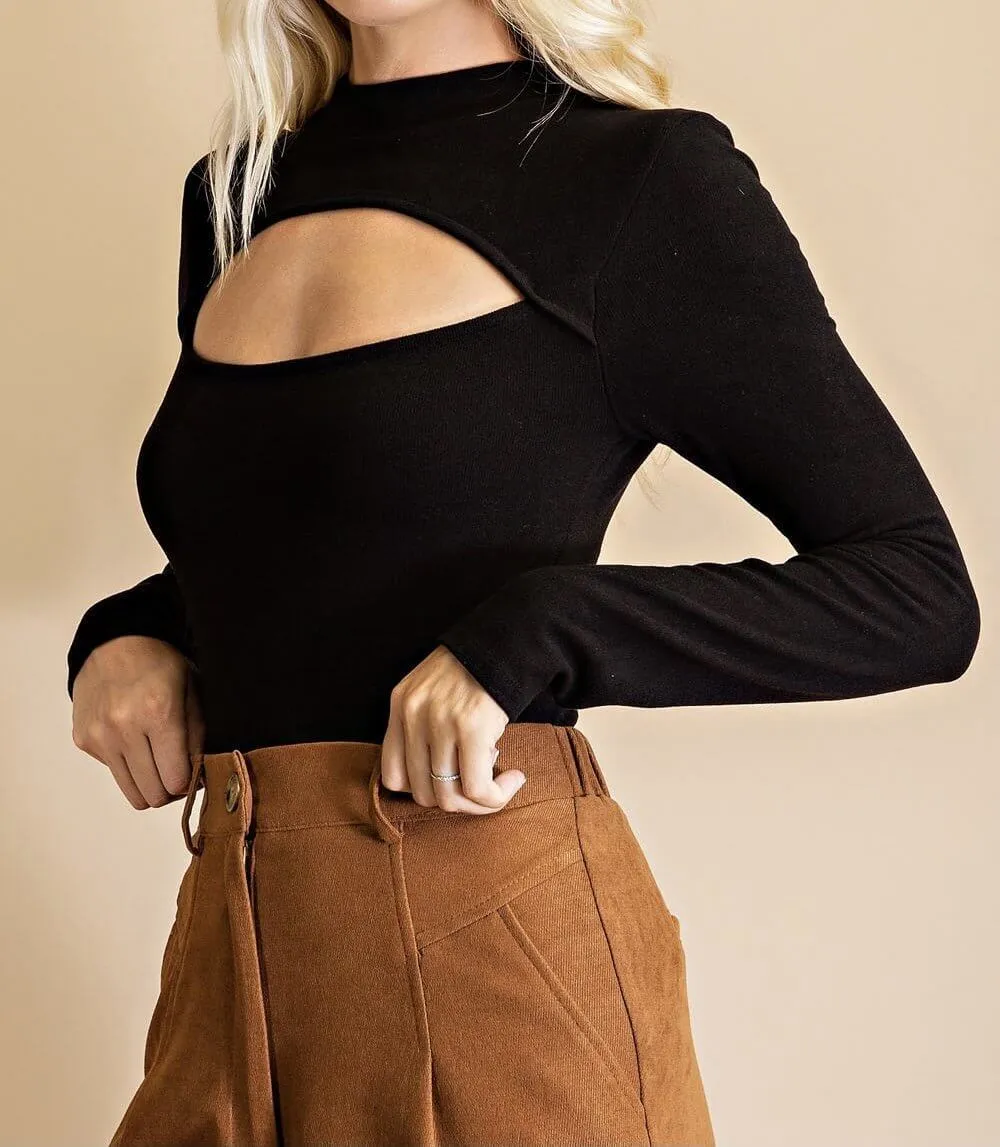 The Beatrice Bodysuit: Long Sleeve Cut Out Bodysuit