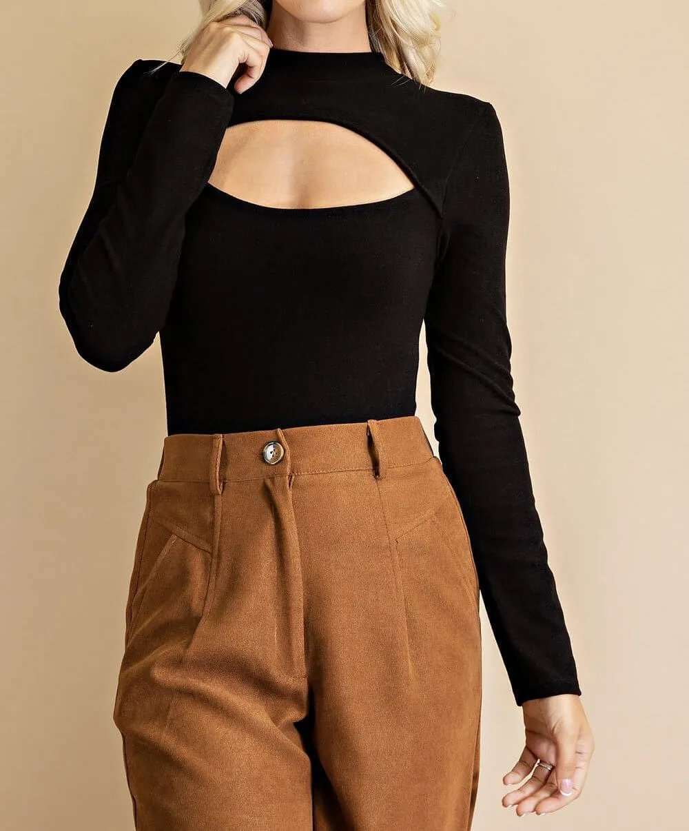 The Beatrice Bodysuit: Long Sleeve Cut Out Bodysuit