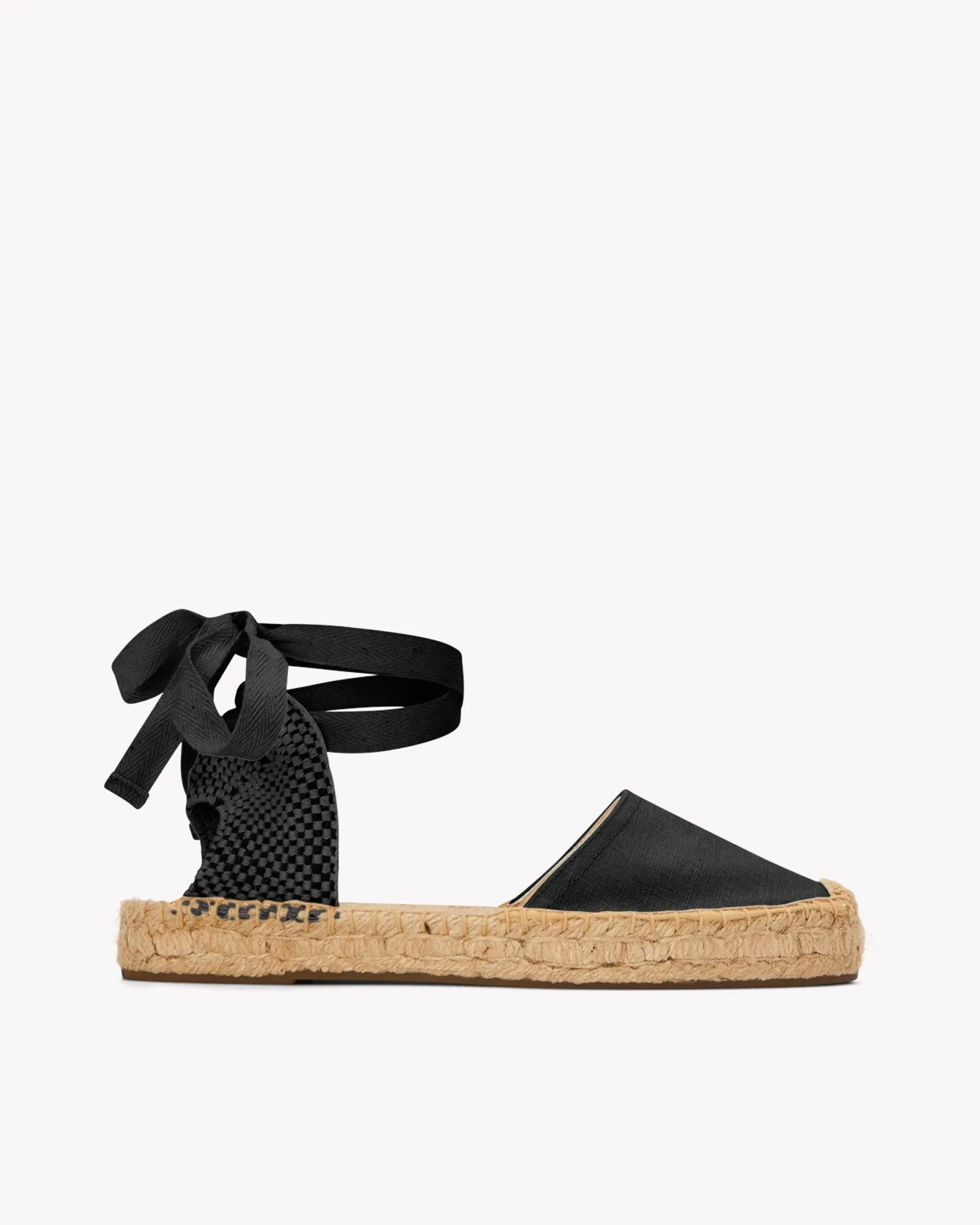 Womens_Espadrilles_The Lauren Lace Up_Linen Colors_Noche Black