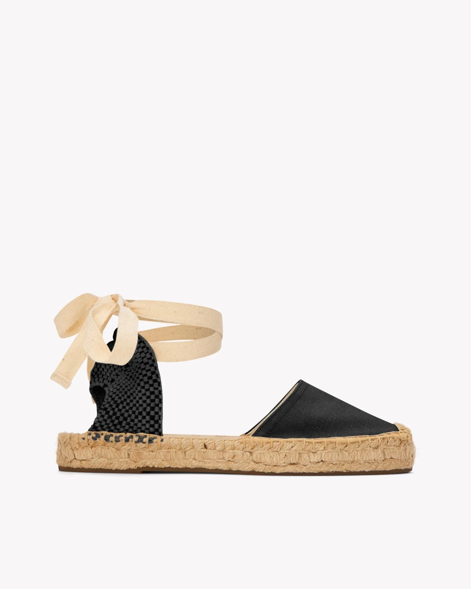 Womens_Espadrilles_The Lauren Lace Up_Linen Colors_Noche Black